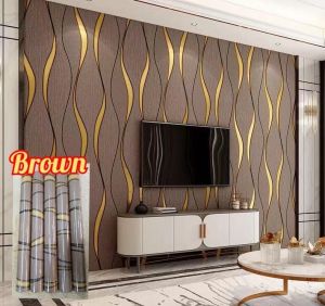 kkl store 10Mx45cm pvc Self adhesive Waterproof Wallpaper Fabric Safty Home Decor Wallcovering For Living Room Bedroom Background Wall Stickers
