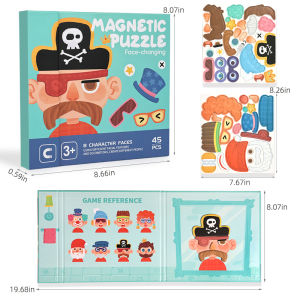 NIKO Magnetic Face Changing Puzzle for Kids Montessori Educational Toy Mix and Match Matching Game Creative Dress Up Puzzle Preschool Toy for Boys Girls Gifts