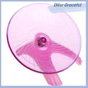 Ditur Running Disc Flying Saucer Exercise Wheel Toy for Mice Dwarf Hamsters Pet 18cm