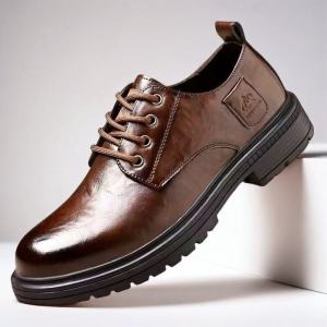 Free Shipping New Autumn Collection Of Men’S Business Leather Shoes: Soft-Soled Soft-Faced High-End Versatile Breathable Non-Slip And Durable Office Shoes