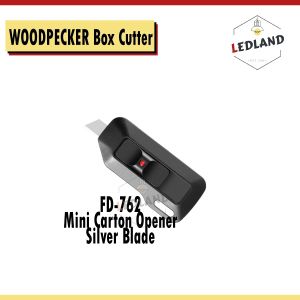 WOODPECKER Pemotong Kotak & Bilah Ganti – Model FD Series | Ketahanan Tinggi | Bilah Warna Hitam | Reka Bentuk Tahan Lasak Woodpecker 9mm 18mm Box Carton Opener Black Blade Cutter Art Knife Mini unpacking tool heavy duty sliding knives