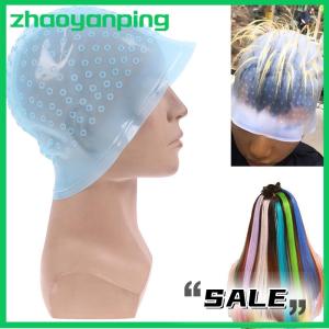zhaoyanping Silicone Hair Styling Coloring Cap + Hook Needle Color Dye Highlighting Dye Cap