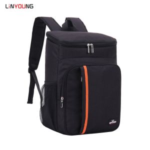 Linyoung Large Capacity Insulation Backpack Waterproof Oxford Cloth Outdoor Picnic Bag Storage Ice Bag Shoulder Bag Keep Warm Cold Fresh