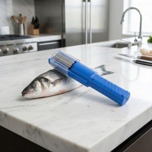 GUHEHARD Handheld Electric Fish Scraper Waterproof Efficient Fish Scale Remover Cordless Effort-saving Fish Cleaner Scraper Kitchen