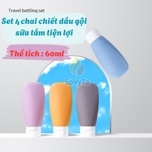 Bộ Chiết Đựng Mỹ Phẩm Du Lịch – Nhỏ Gọn Chuẩn Trend -Set Chai Silicone Du Lịch – Không Rò Rỉ Mềm Mịn -Bộ Chai Mini Đi Du Lịch – Màu Dễ Thương Dễ Phân Loại