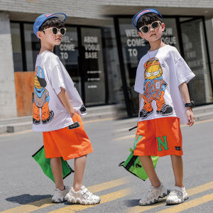 Đồ Bộ Bé Trai Bộ Quần Áo Bé Trai Habi Fashion HB2239 Mèo Dễ Thương Cho Bé Trai 16-40Kg