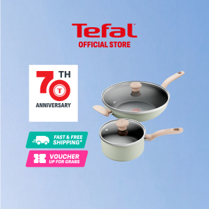 Tefal So Matcha 4pcs Set (Saucepan with lid 18cm + Wokpan 30cm) Non-stick Cookware
