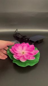 Realistic Lotus Flower Solar Fountain Pump For Bird Bath Pond Multi Spray Pattern Water Feature Energy Saving Long Lifespan Brushless Water Pump Yard Decor Accessory