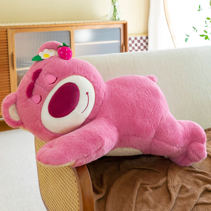 Gấu bông gấu dâu gấu hồng gấu lotso nằm ngủ hàng nhập cao cấp làm quà tặng