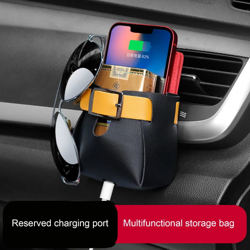 Car Air Vent Organizer Box Universal Auto Portable Storage Pouch
