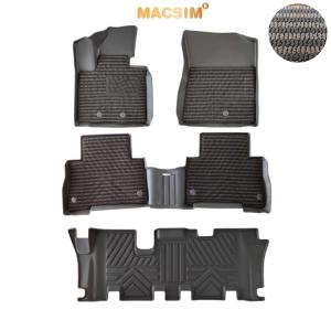 Thảm Lót Sàn 2 Lớp TPE Macsim Kia Sorento 2014-2020 Chuẩn Form Bền Không Mùi (sd3 xám đen ct)