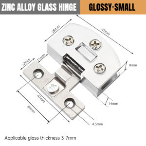 FF Engsel Pintu Lemari Kaca Engsel Pintu Kaca Tempered Tanpa Pelubang Engsel Paduan Seng COD