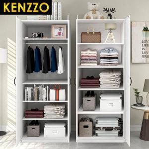 *สินค้าพร้อมส่ง*KENZZO : ตู้ ตู้เสื้อผ้า ตู้ไม้ ตู้วางของ ตู้อเนกประสงค์ ตู้2ประตู ตู้2ประตู5ชั้น 2 Door /2 Door 5 Tier Bedroom Concept Wooden Wardrobe