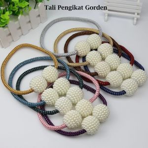 Klip Tirai Magnetik Mutiara Penahan Tirai Gesper Pengikat Gorden Tali Pengikat Tirai Dekosrasi Rumah