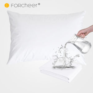 FORCHEER 2 Pieces Pillow Cases 50x70CM Waterproof Pillow Protector 100% Polyester Envelope Closure No Zipper Washable