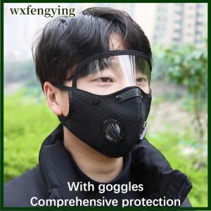 wxfengying Xe máy điện nam và nữ Windproof cưỡi Sun Shield mặt nạ Windproof thể thao bảo vệ Bìa full mặt nạ