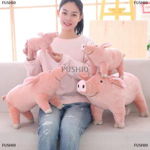 [COD] FUSHI0 25 40 50 60cm Plush Toys Cartoon Realistic Pig Shaped Doll Throw Pillow Stuffed Toys Lovely Nice Gift For Kids Adults