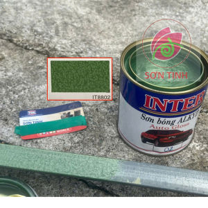Sơn vân bông Inter màu vàng xanh lá (lon 900gr) mã 8802