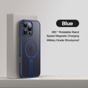 360 ° Xoay Vô Hình Đứng điện thoại nam châm Trường Hợp Đối Với iPhone 17 16 15 14 13 12 Pro Max Cho Magsafe Mỏng Mờ vỏ điện thoại cho Iphone 17 Không Khí 16 15 14 Cộng Với chống sốc dùng trong quân sự Vỏ bảo vệ