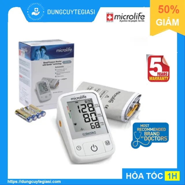 Máy Đo Huyết Áp Bắp Tay Tự Động Microlife A2 Classic | Thương Hiệu Thụy Sĩ_Bảo Hành 5 Năm
