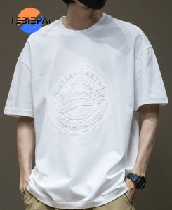 Mens Short sleeved T-shirt High quality New Mens Loose Size Fashion Trendy and Handsome Youth Boys Half sleeved T-shirt cotton