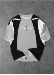 New Short Comic T Short Sleeve ，3d Summer Men 2025 It is an informal retro and polyester