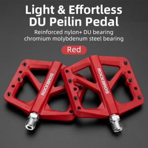ROCKBROS Bicycle Nylon Pedals Sealed DU Bearing Mountain Road Bike Pedal Comfortable Bicycling Accessories
