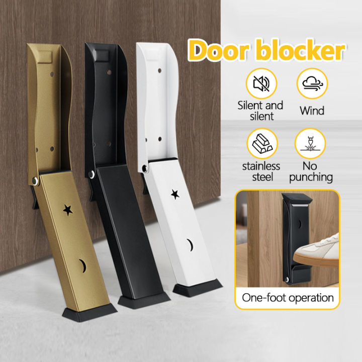 [SG Stock] Punching-free Door Stopper Stainless Steel HDB Door Stopper ...