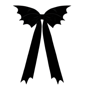JAYQQ Black Velvet Bat Bow Tree Topper Gothic Style Wall Mountable Door Hanging Ornament Premium 115cm Oversized Festival Decoration Halloween Party