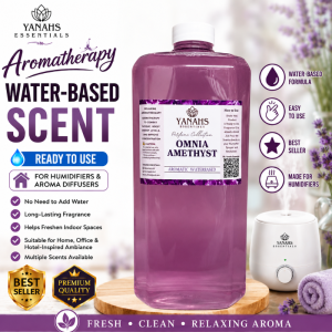 1L Omnia Amethyst Water Based Scent Essential Oil Fragrance for Humidifier Air Freshener & Linen Spray