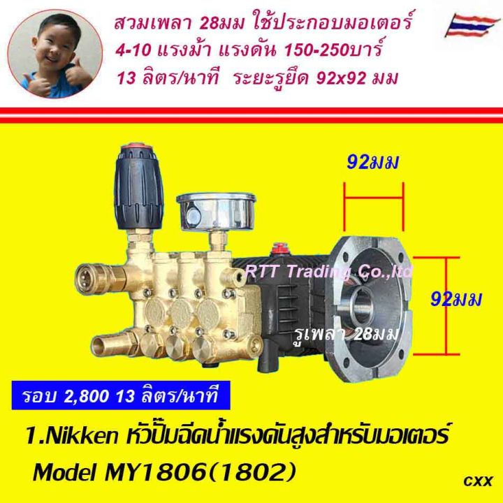 Chisu หัวปั๊มฉีดน้ำแรงดันสูง สำหรับมอเตอร์ไฟฟ้า 3-5 แรงม้า