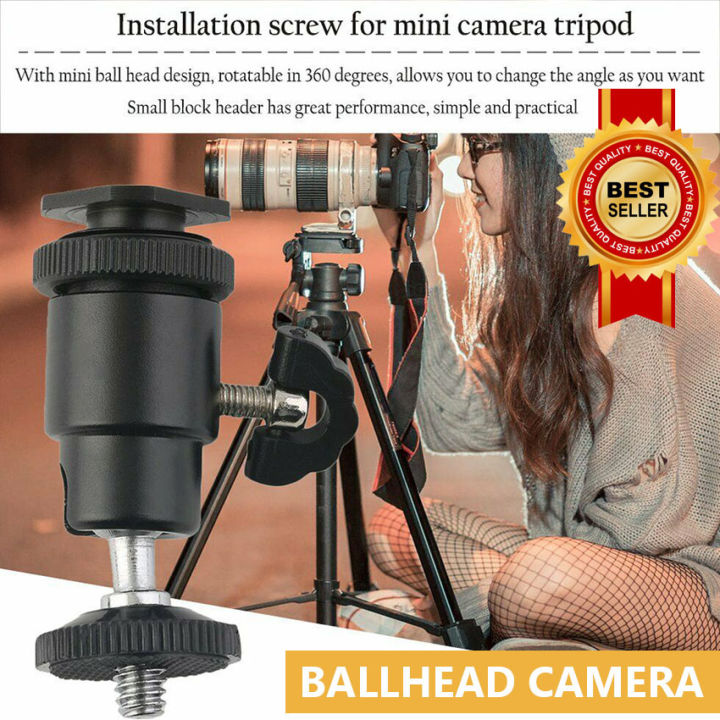 Ball Head Kamera Hot Shoe 1/4 Tripod 360 Derajat Additional
