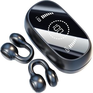 Wireless Ear Clip Bone Conduction Headphones Bluetooth Wireless Clip On Open Ear Headphones Earbuds Earclip Bone Conduction Earbuds Head Set Waterproof Bone Conducting Ear Buds Induction Headphones