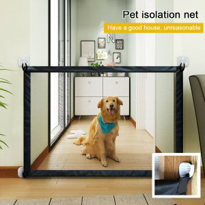 Magic Pet Gate for Dogs Safe Guard Safety Enclosure Dog Fences Scalable Mesh Dog Gate Portable Folding Retractable Kids & Pets Safety Gates Easy Install Hall Doorway Living Room Balcony 180CM/110CM