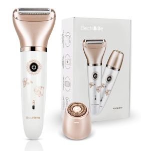 Electric Razor for Women - Painless 2-in-1 Women Shaver Hair Remover for Face Legs and Portable Waterproof Bikini Trimmer Wet and Dry Cordless Lady Hair Removal - Micro USB Recharge