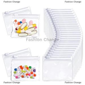 [COD] Fashion Change 5pcs Pouch Bags Zippered Pouch Reusable Clear Bags Self Sealing Travel Organizer Storage