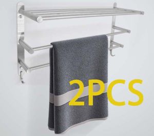 【APEX】60CM three-layer style towel rack that can be placed or hung without punching holes