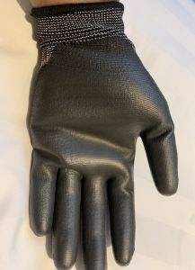 ถุงมือทำงาน ถุงมือเคลือบ PU สีดำ(139บ./10คู่)