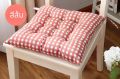 🎁พร้อมส่งในไทย🌈เลือกสีได้!! เบาะรองนั่ง 40x40 cm. เบาะรองนั่งเก้าอี้ พร้อมเชือกผูกกันหลุด ลายสก็อต. 