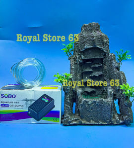 Combo Thác Cát Trang Trí Bể Cá Cảnh Đủ Phụ Kiện (Tặng Kèm Máy Cát Trắng Dây Van Nối)