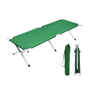 RAGON Silver Knight Ultralight Compact Single Folding Bed For Outdoor Camping Folding Tent Bed 200kg Capacity