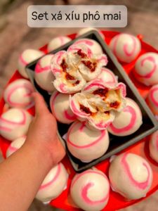 Bánh bao xá xíu phomai - 1 khay 6 cái 500gam