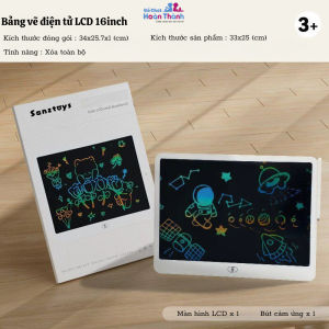 Bảng vẽ tự xóa điện tử bảng viết vẽ thông minh cỡ lớn 1519 inch màn hình LCD đa sắc đồ họa đẹp kèm bút dạy học