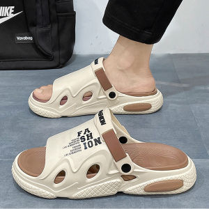 Men Slippers Summer EVA Soft-soled Platform Slides Sandals Indoor Outdoor Men Shoes Walking Beach Shoes Flip Flops