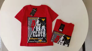 COUPLE BAJU ANAK & DEWASA LAKI LAKI || KAOS DISTRO ANAK ALTHA CODE ALT 114 MERAH 1-10 TAHUN TERBARUU