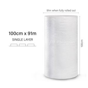 Bubble Cushion Roll 100cm Width Single & Double Layer Bubble Wrap for Packing