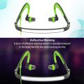 Sports Earbuds Wired Running Headphones with Microphone, Neckband in-Ear Stereo Workout Earphones Designed for Jogging Gym Headsets,Green. 