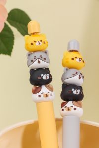 SPARROW Pen Silikon / Silicone Pen / Pen Karakter Lucu Cantik CAT DIARY (8079)