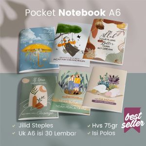 NOTEBOOK A6 I BLOKNOTE I BUKU CATATAN I BUKU CORETAN I BUKU HARIAN I SOVENIR