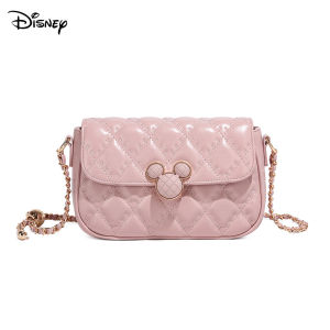 Disney  ดิสนีย์อย่างเป็นทางการมิกกี้ชุดสนุกกระเป๋าแฟชั่นสตรีกระเป๋าหนังสีดำสีเบจ